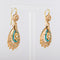Boucles d'oreilles Pendants d'oreilles anciens turquoises et perles fines 58 Facettes 17-326A
