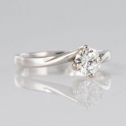 Bague 48 Solitaire or blanc diamant 58 Facettes 00-145-5677559-53