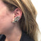 Boucles d'oreilles Boucles d'oreilles "Feuilles" en platine or jaune et diamants. 58 Facettes 29224