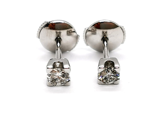 Boucles d'oreilles Boucles d'oreilles Puces Or blanc Diamant 58 Facettes 1089901CD