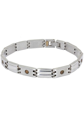 Bracelet Bracelet homme or et acier 58 Facettes 14131
