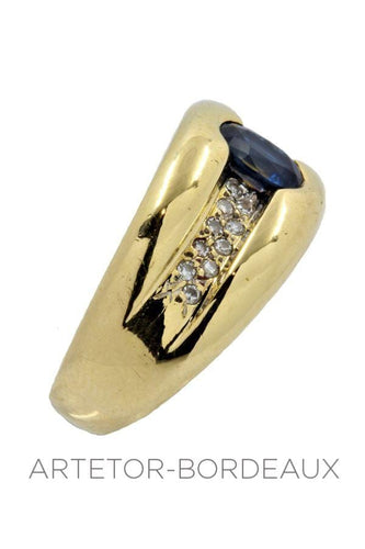 Bague 54 Bague saphir et diamants 58 Facettes 29201
