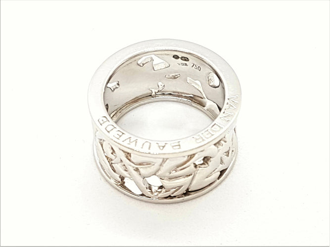 Bague 54 Van der Bauwede Bague Or blanc 58 Facettes 00043GD
