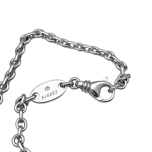 Pendentif Pendentif coeur et chaine Chaumet en or blanc modèle "Liens", diamants. 58 Facettes 29752