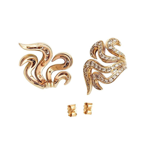 Boucles d'oreilles Boucles d'oreilles Stern modèle "Iris Pompylius" en or rose, diamants. 58 Facettes 26213