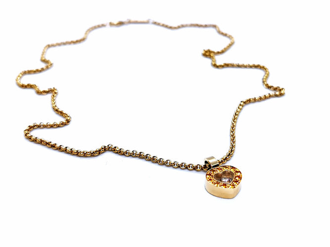 Collier Chopard Collier Coeur Happy diamonds Or jaune Diamant 58 Facettes 1050180CN
