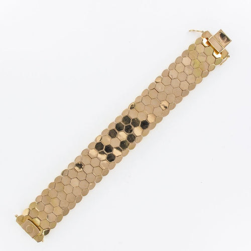 Bracelet Bracelet or jaune nids d'abeilles 58 Facettes 19-542