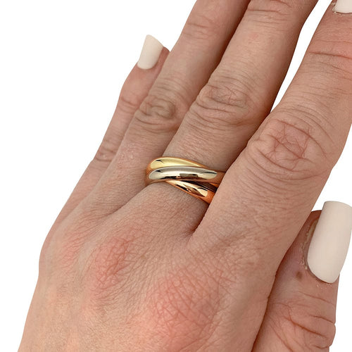 Bague 64 Bague Cartier "Trinity" 3 ors, moyen modèle. 58 Facettes 30211