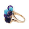 Bague 50 Bague Cartier "Délices de Goa" or jaune, diamant, turquoises, améthystes. 58 Facettes 30016