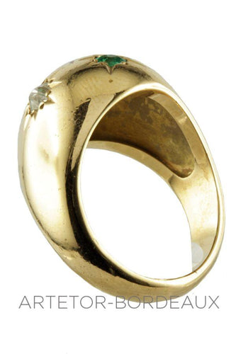 Bague Bague boule rubis, émeraudes et diamants 58 Facettes
