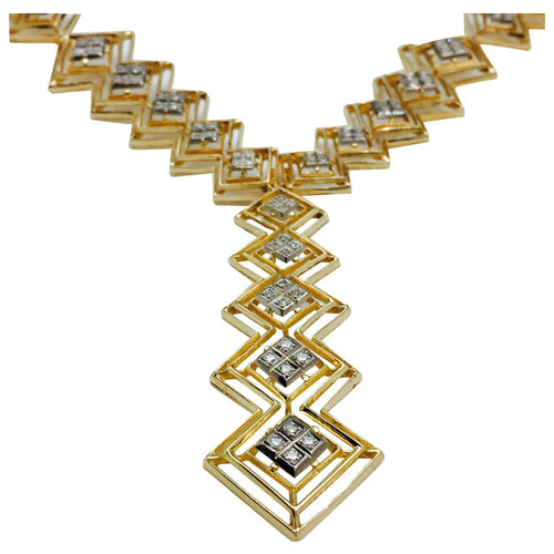 Collier Collier cravate Ilias Lalaounis en or jaune et diamants. 58 Facettes 27956