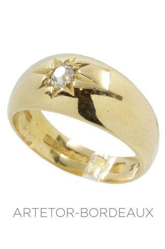 Bague 47 Jonc anglais ancien 58 Facettes 15451