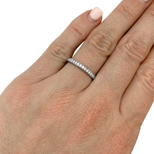 Bague 52 Bague Tiffany platine et diamants. 58 Facettes 30070