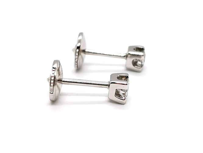 Boucles d'oreilles Boucles d'oreilles Puces Or blanc Diamant 58 Facettes 1089901CD