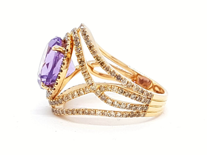 Bague 52 Etername Bague Eternelle Or jaune Améthyste 58 Facettes 06149CD