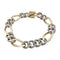 Bracelet Bracelet gourmette en or blanc et jaune, diamants. 58 Facettes 30330