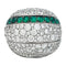 Bague 54 Bague De Grisogono, modèle "Jiya", en or blanc, diamants et émeraudes. 58 Facettes 29213