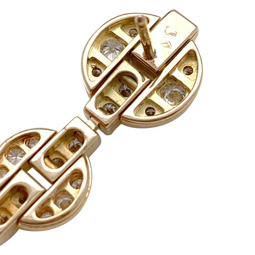 Boucles d'oreilles Boucles d'oreilles pendantes Cartier modèle "Himalia" en or jaune, diamants. 58 Facettes 29719