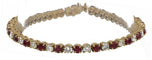 Bracelet Bracelet rivière - Or jaune diamants et rubis 58 Facettes 1