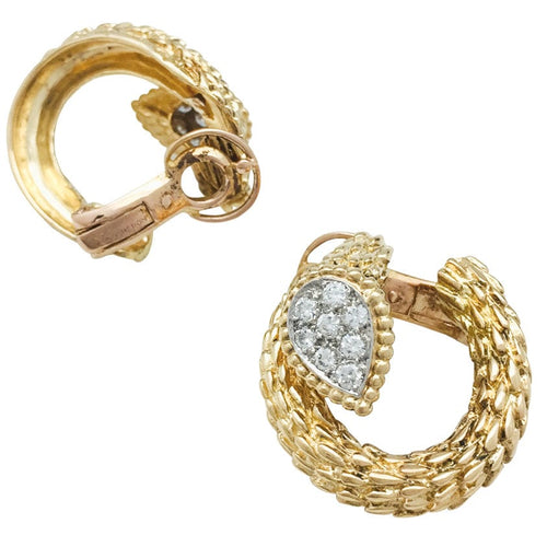 Boucles d'oreilles Boucles d'oreilles Boucheron "Serpent Bohème" en or jaune, diamants. 58 Facettes 28982