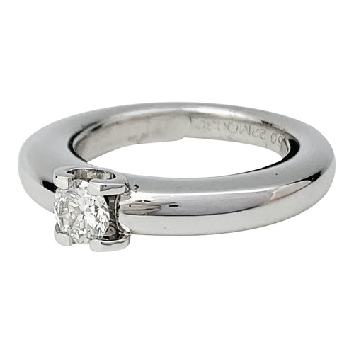 Bague 47 Solitaire Cartier, "Louis Cartier", or blanc et diamants. 58 Facettes 30629