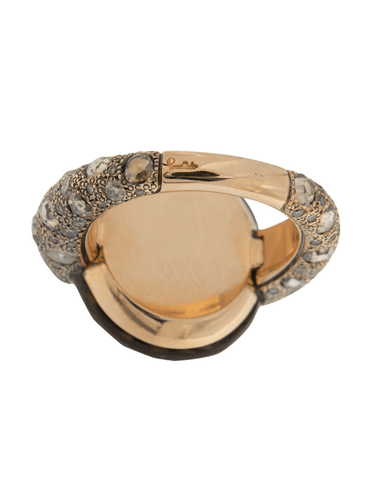Bague 53 Pomellato - Bague Tango Grand Modèle Or Jaune, Quartz Fumé Facetté et Diamants 58 Facettes