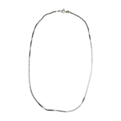 Collier Chaîne or blanc maille vénitienne. 58 Facettes 30286