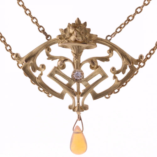 Collier Collier ancien art nouveau opales et diamant 58 Facettes 20-618