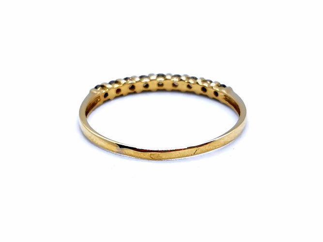 Bague 56 Bague Demie alliance Or jaune Diamant 58 Facettes 990020CD