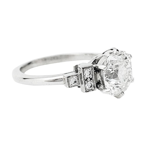 Bague 51 Bague solitaire diamant 2,06 carats en or blanc. 58 Facettes 30651