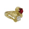 Bague 57 Bague toi et moi en or jaune, diamant et rubis. 58 Facettes 30192