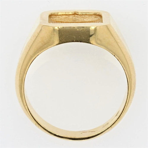 Bague 50 Chevalière armoiriée or jaune 58 Facettes 20-513-46