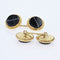 Boutons de manchette Boutons de manchette or et agate rubannée 58 Facettes 20-529