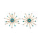Boucles d'oreilles Boucles d'oreilles en or rose "Feux d'artifices", turquoises et diamants. 58 Facettes 22603