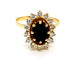 Bague 55 Bague Fleur Or jaune Saphir 58 Facettes 952717CN