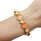 Bracelet Bracelet en or jaune, corail et diamants. 58 Facettes 28426