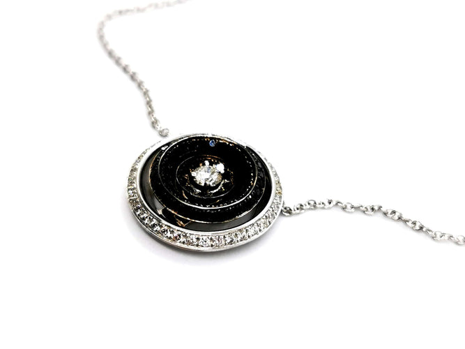Collier Collier Or blanc Diamant 58 Facettes 1089443CN