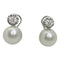 Boucles d'oreilles Boucles d'oreilles or blanc, diamants, perles. 58 Facettes 28747