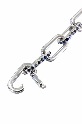 Bracelet Bracelet moderne saphirs et diamants 58 Facettes 036921