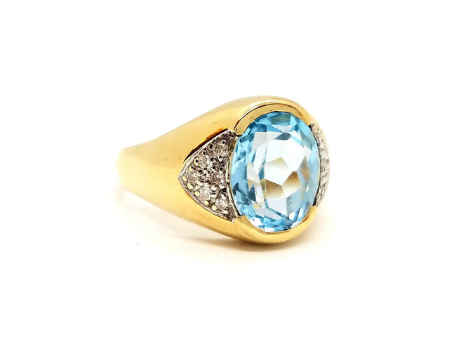 Bague 57 Bague Or jaune Topaze 58 Facettes 750307CN