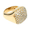 Bague 54 Bague en or jaune, pavage de diamants. 58 Facettes 28544