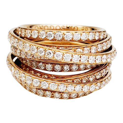Bague 52 Bague de Grisogono "Allegra" en or rose et diamants. 58 Facettes 30547