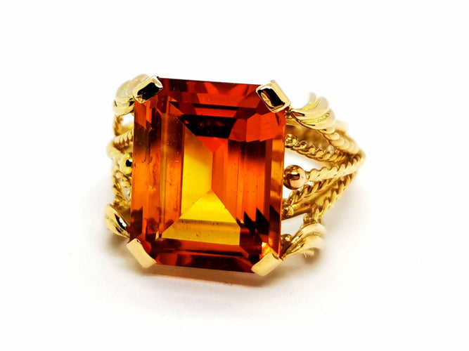 Bague 59 Bague Or jaune Citrine 58 Facettes 1126570CN