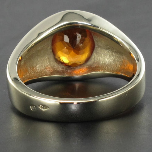 Bague 57 Bague homme grenat spessartite 58 Facettes 18-053