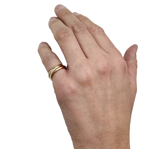 Bague 44 Bague Cartier "Trinity" 3 ors, petit modèle. 58 Facettes 30160