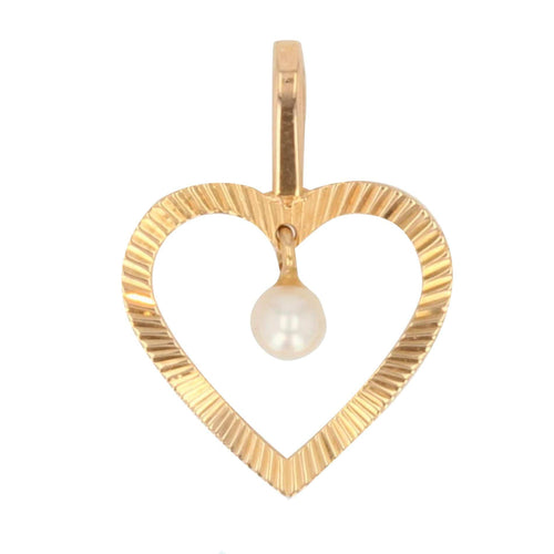 Pendentif Pendentif coeur et sa perle 58 Facettes 19-455H
