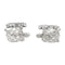 Boutons de manchette Boutons de manchette "Tortues" en platine, sertis de diamants. 58 Facettes 30067