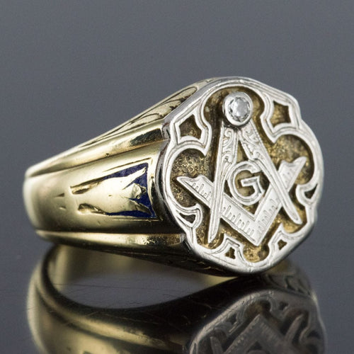 Bague 54 Bague chevalière homme maçonnique 58 Facettes 19-176-54