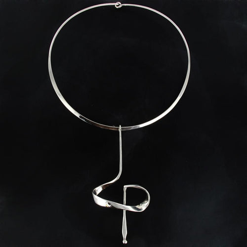 Collier Collier argent torque moderniste 58 Facettes 14-223