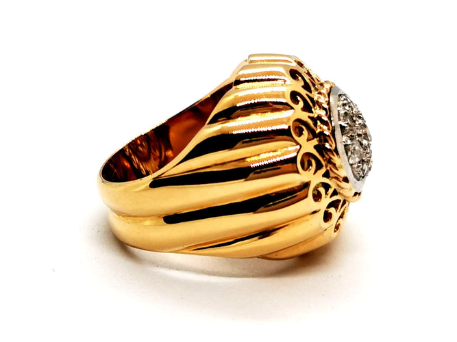 Bague 53 Bague Art déco Or jaune Diamant 58 Facettes 588127CN